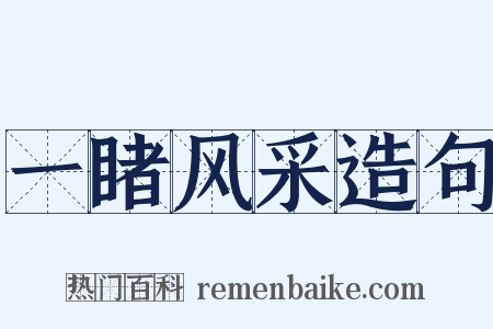 一睹风采造句是什么意思的图片